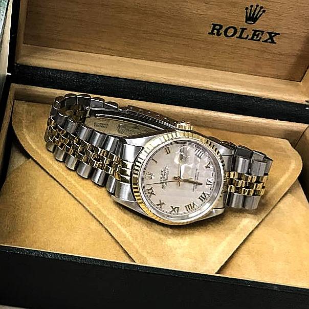 ROLEX デイトジャスト イエローゴルドコンビモデル ロレックス メンズ 腕時計 美品